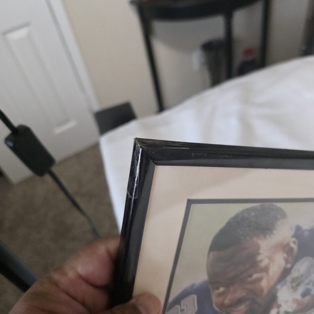 Vintage Dallas Cowboys Framed Emmitt Smith Art Photo Plaque NFL Football 90s - Picture 4 of 4
